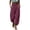 Hot Pink, variant on VEKDONE Cotton Linen Harem Pants for Women Wide Leg Casual Smocked Waist Drawstring Tapered Pants Summer Baggy Lightweight Lounge Trousers with Pockets Purple M
