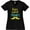 AB-Black, variant on Inktastic Here Comes Trouble, Mustache - Blue Green Women's Plus Size V-Neck T-Shirt