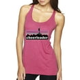 thumbnail image 1 of Wild Bobby Cheerleader Silhouette Girl Sports Women Tri-Blend Racerback Tank Top, Vintage Pink, Small, 1 of 5