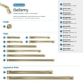 thumbnail image 5 of Amerock Bellamy 1-1/2 inch (38mm) Length Golden Champagne Cabinet Knob, 5 of 5