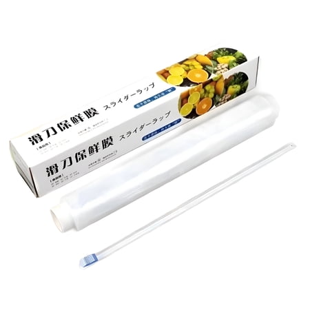 CCOCC 2026 New Plastic Wrap Food Cling Wrap with Slide Cutter 13.4 Inch Clear Cling Film Roll Bpa Free Food Service Wrap Microwave Safe Quick Cut Kitchen Wrap Plastic Film