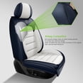 thumbnail image 5 of 2014 for TOYOTA AVALON Car Seat Cover, Faux Leather Two-piece set With Lumbar Support Waterproof, Blue and White Car Seat Covers, Pet Car Seat Covers, 5 of 8