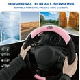 thumbnail image 6 of Skechers Air Cooled Memory Foam Steering Wheel Cover, Breathable Comfort Grip, Soft Leather, All-Season Fit for Cars, SUVs, and Trucks Pink, 6 of 8