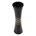 thumbnail image 7 of Modern Stripes Black and Natural Mango Tree Wood Concaving Vase, 7 of 7