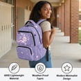 thumbnail image 5 of KUIFORTI Purple Axolotl Kids Bookbag School Bag Suitable for Elementary Middle School Waterproof Durable Outdoor Teen Boys Bookbag with Side Pockets, 5 of 7