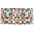 thumbnail image 7 of Yayeee Kitchen Curtains Tier Set of 2 Light Filtering 57"x24" Over Sink Window Panels, Green Geometric, 7 of 7