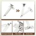 thumbnail image 4 of 2Pcs 3.4" Folding Lid Support Hinges, Lift Up Stay Hinge with Screws, Silver, 4 of 7
