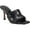 Black, variant on Womens Liah Faux Leather Open Toe Slide