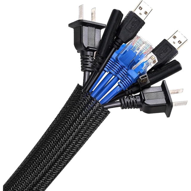 Funda de cable AGPTEK 2,0 m 3,8 cm negra