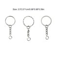 thumbnail image 3 of enqiretly Key Chain Rings Screw Locking Hook Metal Link Car Keys Ring Split Hanging Parts Tools Loops Tag Jewelry Making Accessories flat ring, 3 of 5