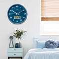 thumbnail image 3 of TIMESS 12" Reloj de Pared Analógico con Pantalla de Fecha, Reloj Moderno a Batería para Sala de Estar (Azul), 3 of 7