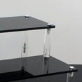 thumbnail image 3 of Acrylic Display Stand Riser Display Shelf for Figures Cupcakes and Dessert, Desktop Organizer for Cosmetic Items and Craft Show - Black 30cm 2 Tier, 3 of 4