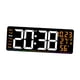 thumbnail image 2 of Reloj despertador digital,Reloj de pared digital Decoración del hogar,Despertador LED con pantalla de temperatura,Reloj calendario con visualización semanal Regalo ideal Naranja, 2 of 8