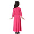 thumbnail image 6 of XAOFW Girls Dress Elegant Maxi Teen Long Sleeve Crew Neck Solid Color Fashionable Cozy Casual Daily Wear Sundress, 6 of 7