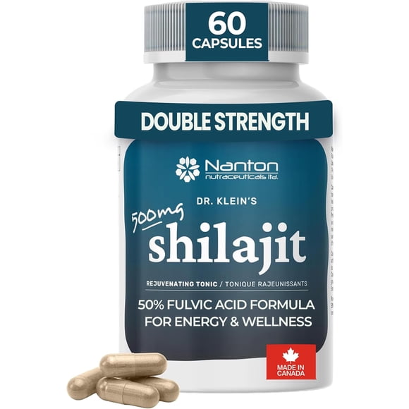 Himalayan 500MG Shilajit Capsules for Men & Women – Double Strength Supplement with 50% Fulvic Acid - Fulvic Supplement for Energy & Vitality - Better Than Resin Himalayan Shilajit Extract, 60 Count