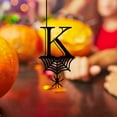 thumbnail image 4 of SDJMa Halloween Letters Decorations, 2.1"x3.5" Black Hanging Letters Tag with Spiderweb Decor, DIY Halloween Party Letters Ornament for Indoor Outdoor Wall Patio Porch(K), 4 of 9