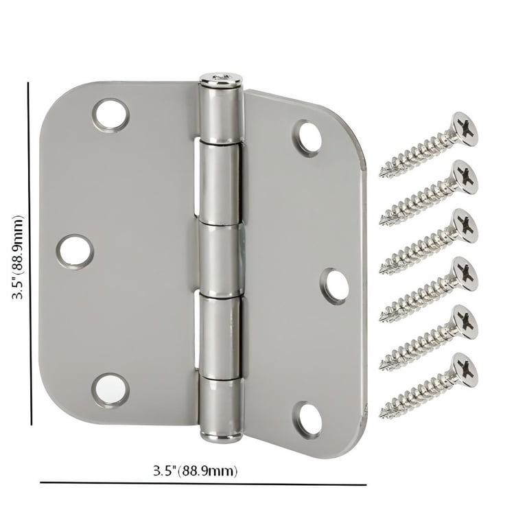 Hyper Tough Satin Nickel Door Hinge 3-1/2 in. x 5/8 in. 3-Pack