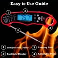 thumbnail image 4 of TwinTech Instant Read Meat Thermometer 1-2 Sec Water Resistant, Backlit, Magnetic, Foldable Probe for Kitchen, Grill, Candy, Liquids (Red), 4 of 8