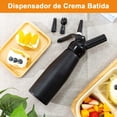 thumbnail image 2 of Dispensador de Crema Batida Sifón Crema Batida Máquina Profesional de Batir Crema, Fabricante Espuma de Batido con 3 Boquillas, Batidor de Crema para Cremas Hechas en Tarta Postre Café, 2 of 4