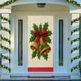 thumbnail image 3 of RuiJiao Waterproof Christmas Door Curtain with Festive Print, Polyester Fabric 180x90cm Holiday Decoration Background, 3 of 8