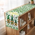 thumbnail image 6 of St. Patrick's Day Table Runner, Green Leaf Gnomes Shamrock Clovers Washable Cotton Linen Table Runners 108 Inches Long, Dresser Scarf Runner for Dining/Living Room/Kitchen/Square Tables 13''x108'', 6 of 9
