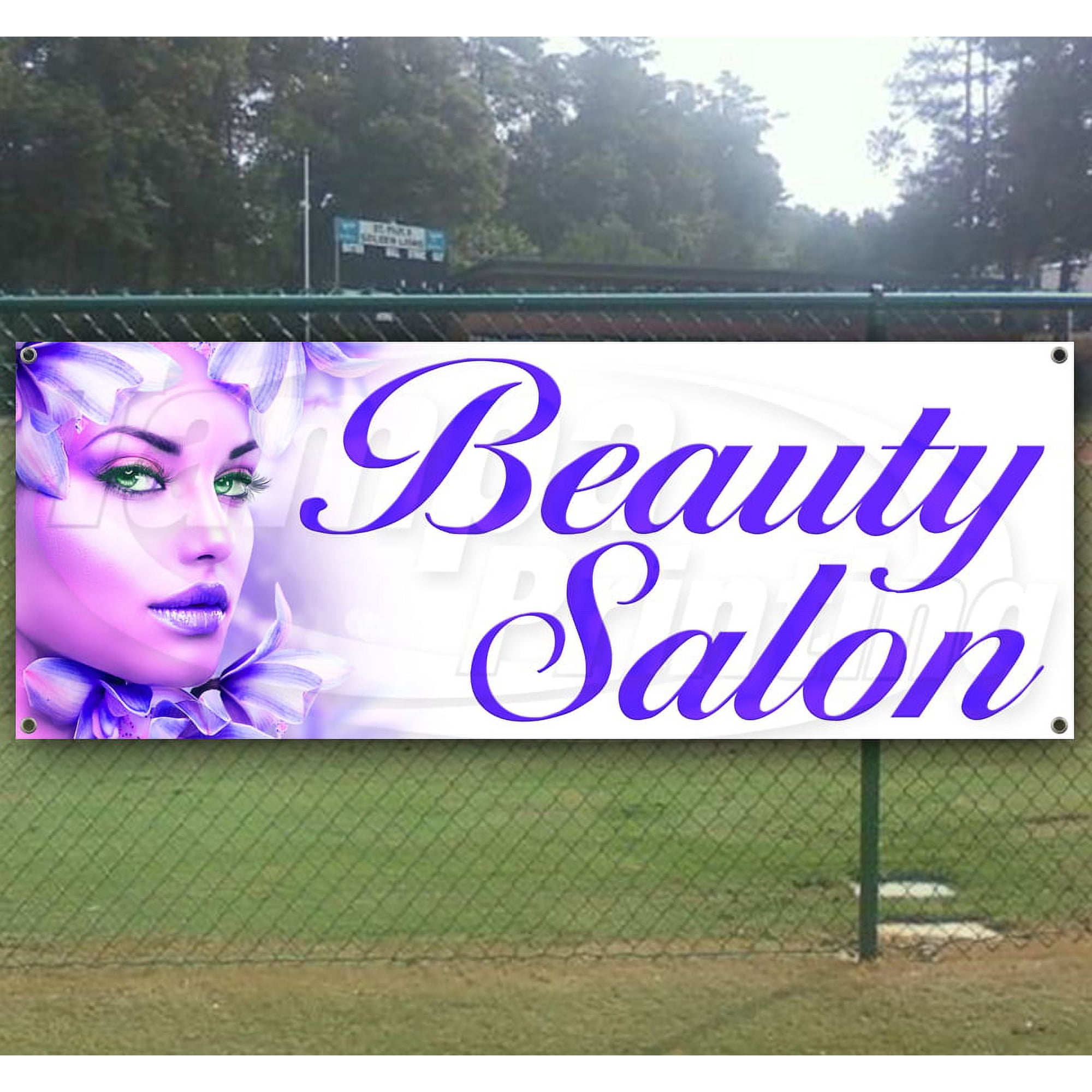 Beauty Salon3 13 oz Vinyl Banner With Metal Grommets