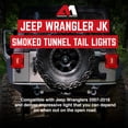 thumbnail image 2 of AMERICAN MODIFIED Smoked Cover Tunnel Tail Lights for Jeep Wrangler, 2 of 12