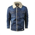 thumbnail image 2 of Men‘s Denim Jacket Oversized Plus Velvet Loose Jacket Autumn Winter, 2 of 5