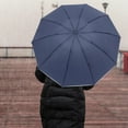 thumbnail image 6 of LEORX Blue Reflective Outdoor Umbrella Foldable Windproof Water Resistant with Non Slip Handle, 6 of 6