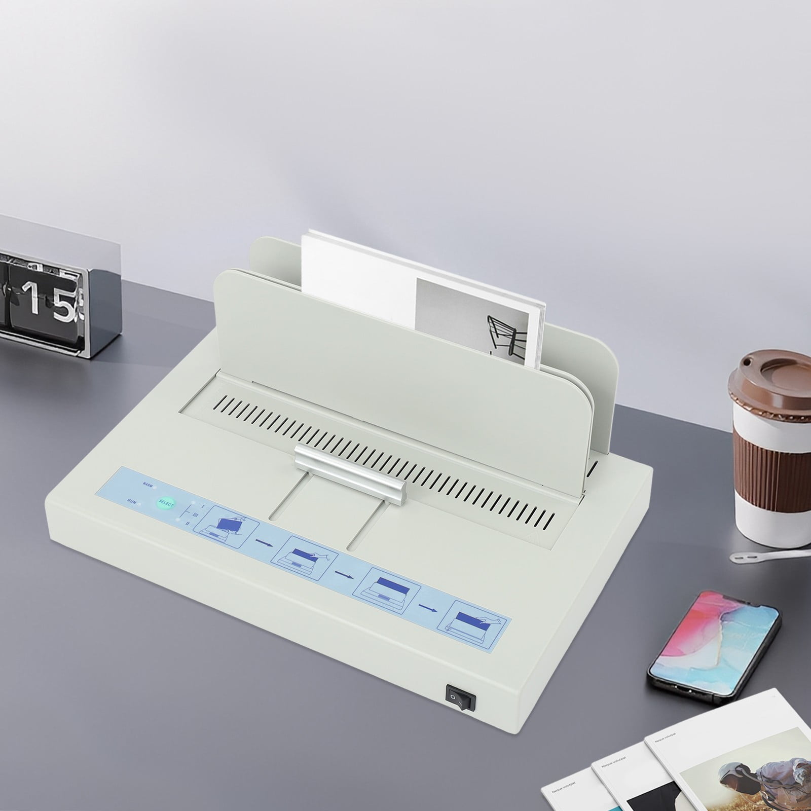 100W Thermal Binding A4 Thermal Binding Machine 50mm Binding Thickness Binding Machine for Study Rooms Living Rooms
