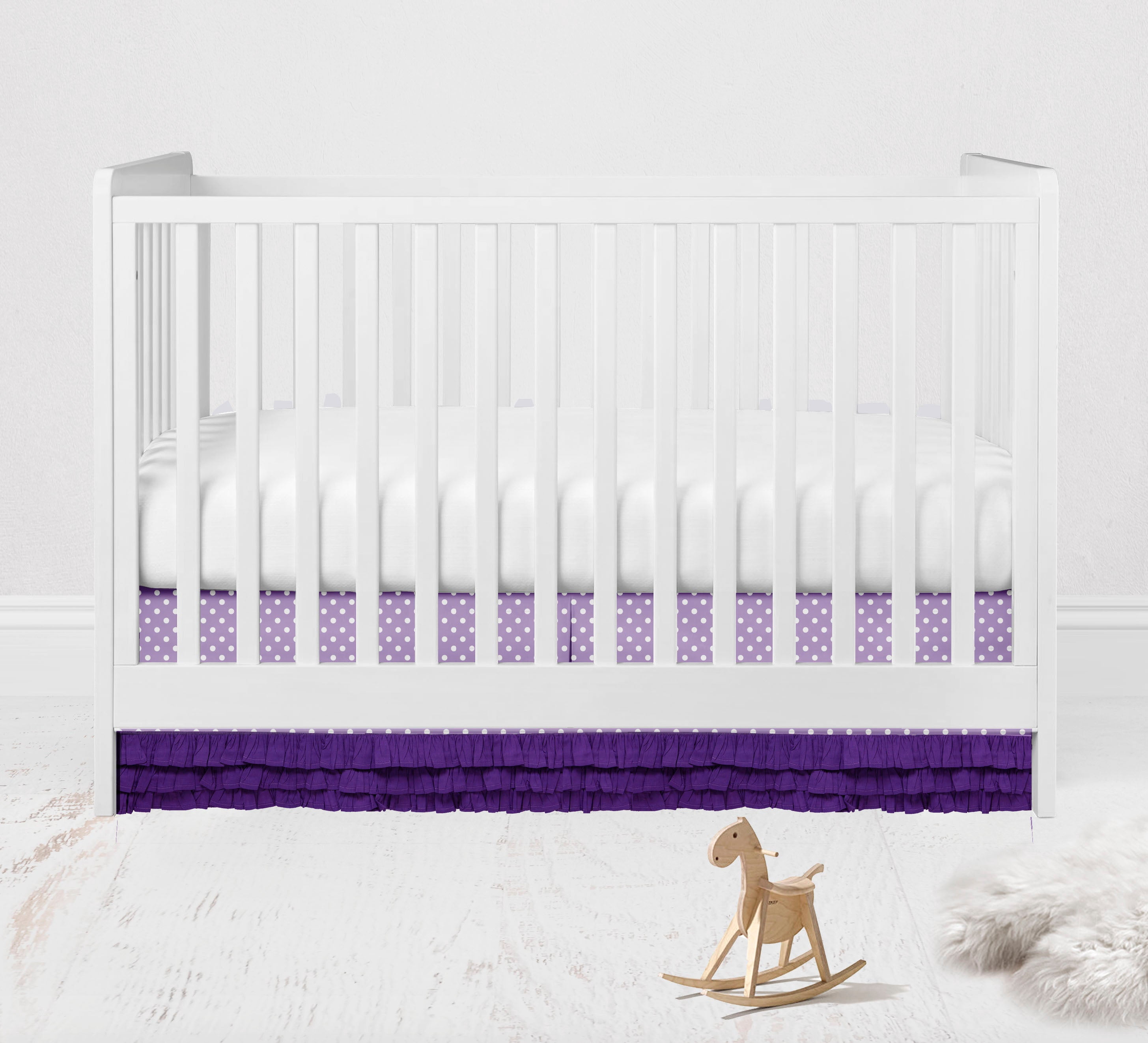 Bacati - Mix N Match Ikat Chevron/Dots Lilac Purple Musical Baby Crib Mobile