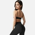 thumbnail image 5 of Active Women's Square Neck Sports Bra with Thin Straps - X Large, Black, 5 of 7