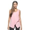 thumbnail image 2 of Expert Brand USA-Made Women's MoCA Cotton Blend Front Tie Tank Top, Pale Pink, Medium, 2 of 8