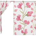 thumbnail image 3 of Floral Flower Background Semi Sheer Curtains Window Voile Drapes Panels Treatment-55x84in for Living Room Bedroom Kids Room, 2 Pieces, 3 of 4
