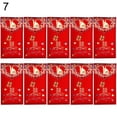 thumbnail image 2 of 10 Pcs/sac Enveloppe d'Argent Exquise Cadeaux Parfaits Papier Fausse Perle Pompon Rouge Porte-Bonheur Poche pour Festival, 2 of 8