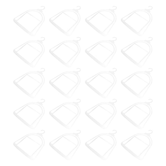 OUNONA 20Pcs Transparent Plastic Beanie Hat Hanger Multifunctional Closet Organizer for Caps Scarves and Accessories