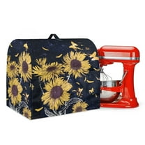TSOVTHRID Sunflower Butterfly Pattern Mixer Cover Starry Night Print Portable Kitchen Aid Mixer Assecories with Top Handle Small Appliance Covers Dust Cover Compatible with Kitchenaid Mixer,S