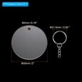 thumbnail image 2 of Acrylic Keychain Blanks 2 Inch Dia Clear Disc Ornaments Key Chain with Open Jump Ring, 48 Set, 2 of 6