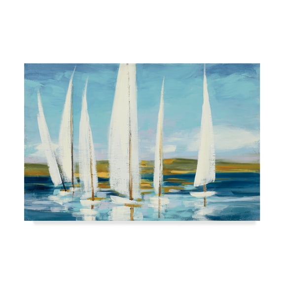 Trademark Fine Art 'Sails on Horizon' Canvas Art by Julia Purinton