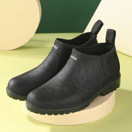 

Men‘s Non-slip Waterproof Ankle Rain Boots Lightweight Trendy Casual Shoes