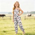 thumbnail image 6 of Auroural Clothes Toddler Girls Overalls Toddler Girls Kids Cow Printing Jumpsuit Strap Romper Outfits Clothes with Pockets, 6 of 8