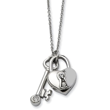 Finejewelers Sterling Silver Polished with Black Epoxy Cross Dog Tag Pendant Necklace Chain Included