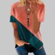 thumbnail image 2 of Blusa de manga corta con cuello en V, informal, cómoda y elegante para mujer OAVQHLG3B Store  lin121212, 2 of 5