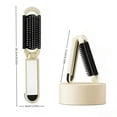 thumbnail image 3 of Foldable Mirror Hairbrush - Compact Travel Detangling Comb with Air Cushion Massage, 2-in-1 Folding Hairbrush & Mirror, Portable Grooming Tool for Purse, Gym Bag, Handbag, 3 of 7