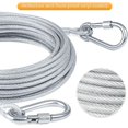 thumbnail image 4 of Reflective Dog Tie Out Cable for Dogs up to 250 lbs, Steel Wire Dog Leash Cable with Double Attachment Loop, 4 of 5