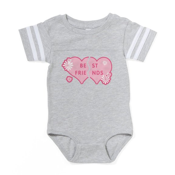 CafePress - Best Friends Pink New - Cute Infant Baby Football Bodysuit