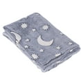 thumbnail image 2 of Manta Luminosa De 1,5x2m, Franela De Doble Cara, Diseño De Estrella Y Luna, Suave Que Brilla En La Oscuridad Para Niños, Fibra De Poliéster, Ligera, 2 of 7