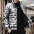 thumbnail image 3 of BAETEUY Men Winter Cotton Coat Stand Collar Long Sleeve Quilted Outwear, 3 of 7