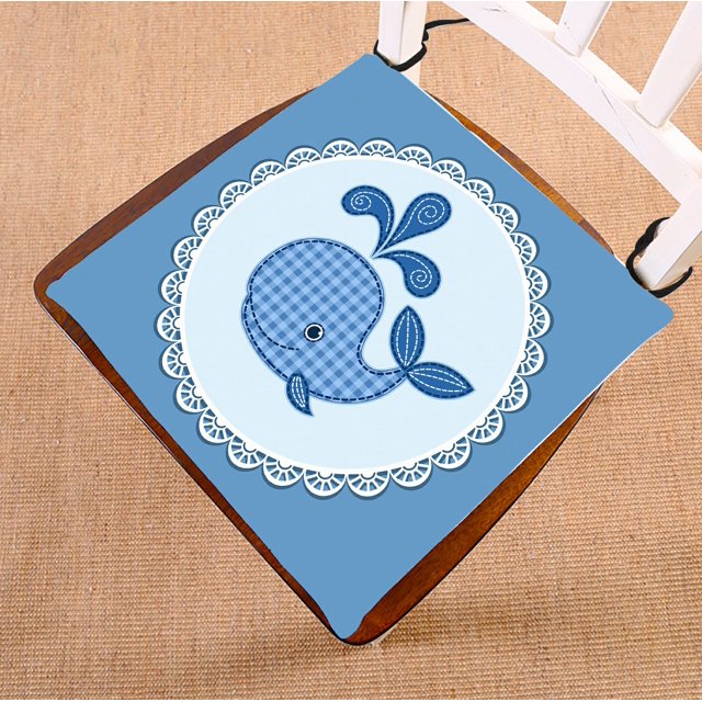 ABPHQTO Cute Little Cartoon Ballena Cojín para silla Cojín para asiento Cojín para silla Cojín para suelo 45x45 cm