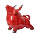 thumbnail image 2 of Kraoden Ceramic Bull Figurine, Home and Office Desk Decoration, Wealth & Luck Symbol, Auspicious Craft Gift for Friends and Family, 2 of 6